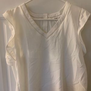Mine brand sleeveless white blouse